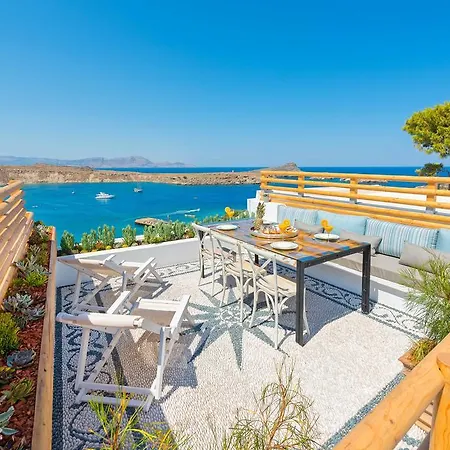 Villa Shore Summer House With Jacuzzi And Sea View !!! Líndosz